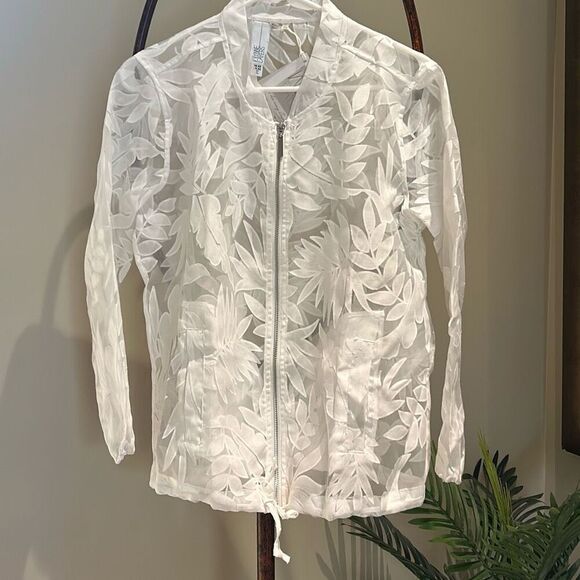 WYNNE LAYERS Lace Zip Up Jacket NWT - Picture 1 of 7